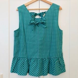 J.Crew Top _ Gingham style check_Size M